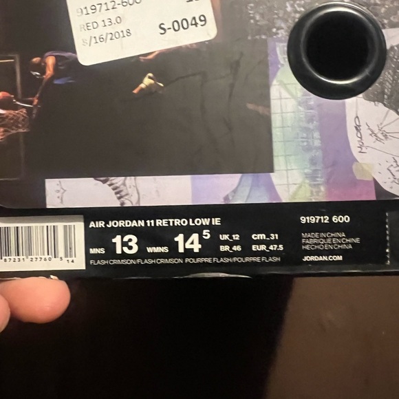 Retro 11 Low Crimson Flash Air Jordan Nike - Picture 10 of 11